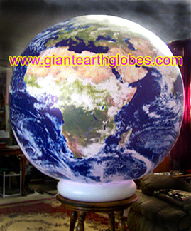 inflatable pedestal for earth balloons