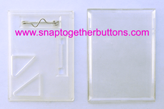 snap together rectangle button and frame