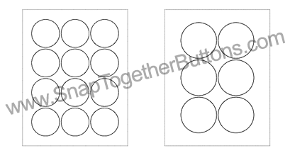 Button Circles Diecut 2.25 inch and 3 inch