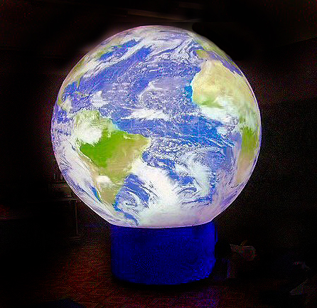 giant earth globe stationary with fan blower 11 ft