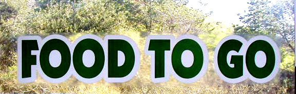 Food To Go window word sign or decal