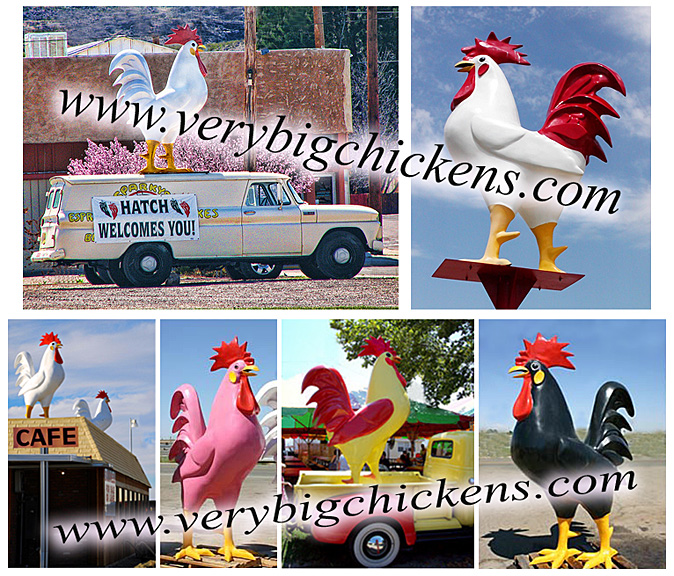 Giant Big Chicken Rooster Statue - Fiberglass