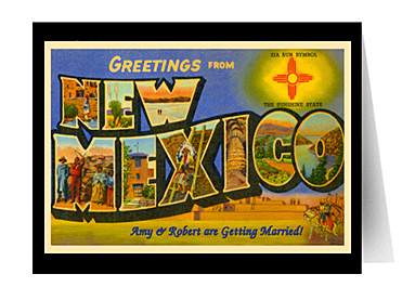 greetings from new mexico vintage greeting card