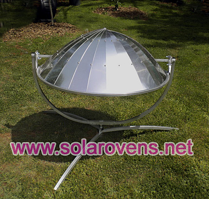 parabolic-solar-cooker face down in safety position