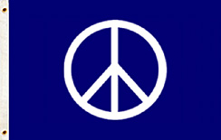Giant Peace Symbol Flag 6x10 ft
