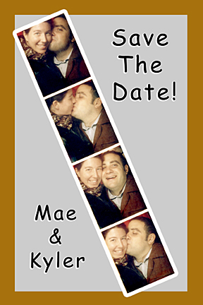 photobooth strip photo booth save the date card postcard