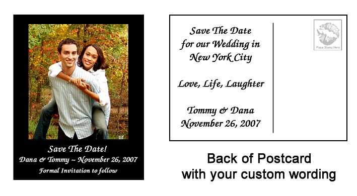 save the date postcard