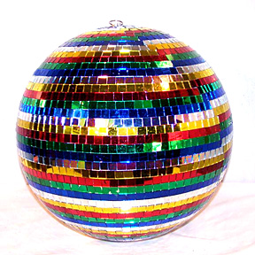 rainbow disco mirror ball