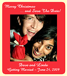 christmas xmas save the date magnet
