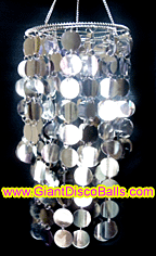 silver disc chandelier