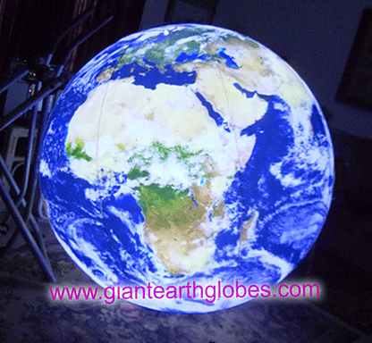 Earthball 36" Inflatable Dark Blue Topographical Earth Globe Beach Ball 