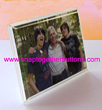 snap together rectangle button and frame
