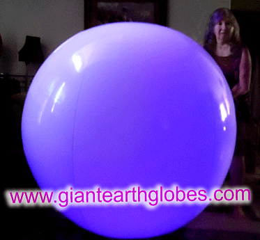 Giant Colored Illuminated Lighted Globes