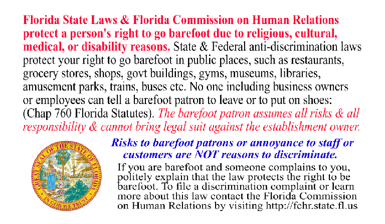 Right to go Barefoot