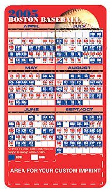 Baseball Schedule Magnets