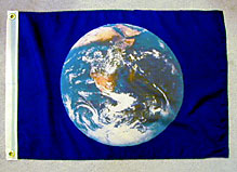 planet earth flag medium size 16x25 inch