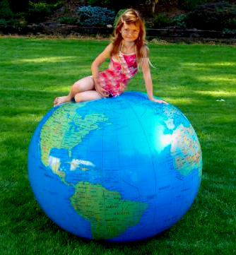 45 inch world globe
