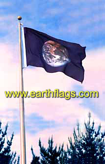 Earth Flag Flying