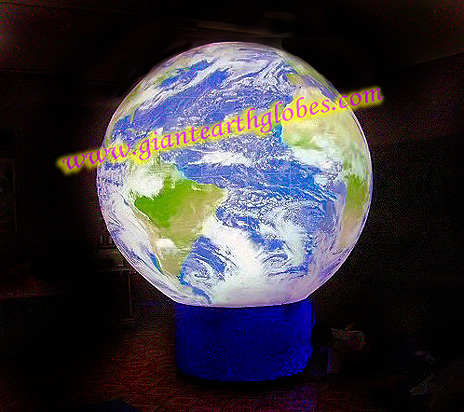 Earthball, Inflatable Earth Globe from satellite images, Glow in the Dark  Cities