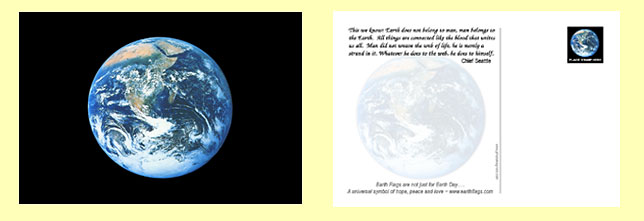 planet earth postcards