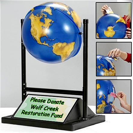 earth raffle spinner donation box collectioin box