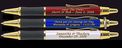 save the date pens engraved