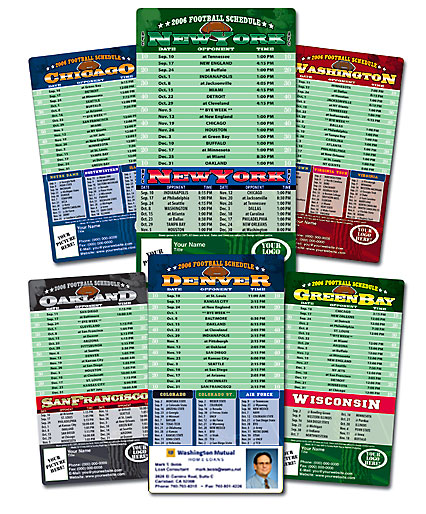 football schedule magnets