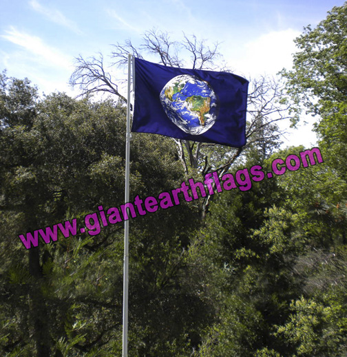 Giant Earth Flag America View