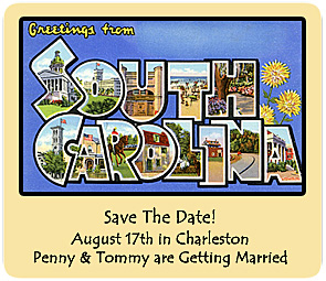 greetings from south carolina postcard vintage