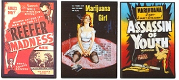 hemp magnets - reefer madness - marijuana girl