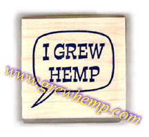 I grew hemp rubber stamp wood mount