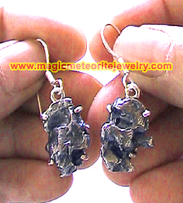 magic meteorite earrings dangles