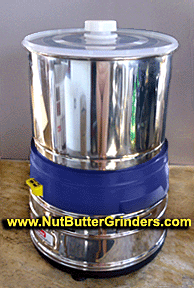 nut butter stone grinder home kitchen use - blue