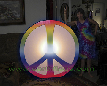 giant peace sign light