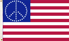 peace symbol stars and stripes flag