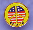 peace american flag lapel pin