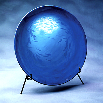 Cobalt Blue Glass Plate