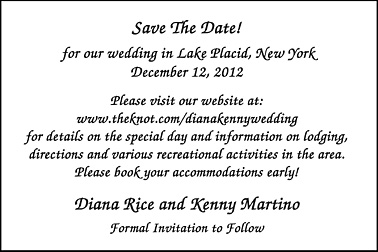 Save the Date Invitation card
