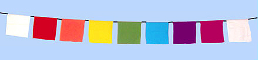 Rainbow Prayer Flags - Write your own Prayers on Flags