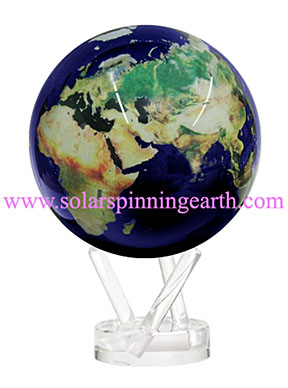 solar spinning earth globe