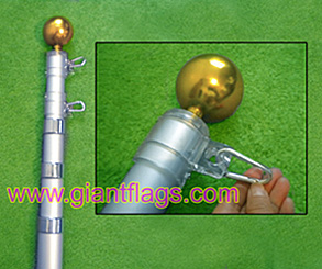 telescoping flagpole sections with twisting locks