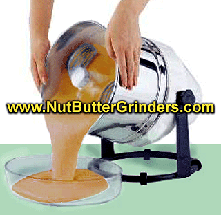 tilting nut and seed butter stone grinder