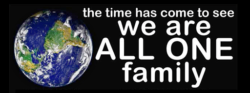 earth we are all one family bumber sticker
